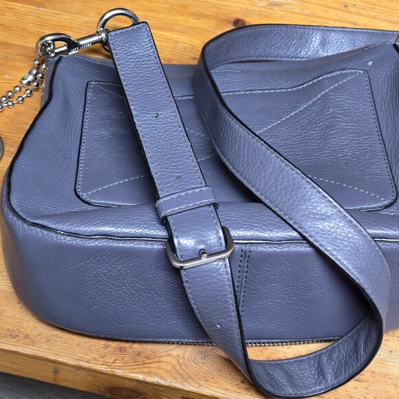 Marc Jacobs Gotham Pebbled Leather Crossbody Bag-Charcoal Gray - Picture 4 of 13